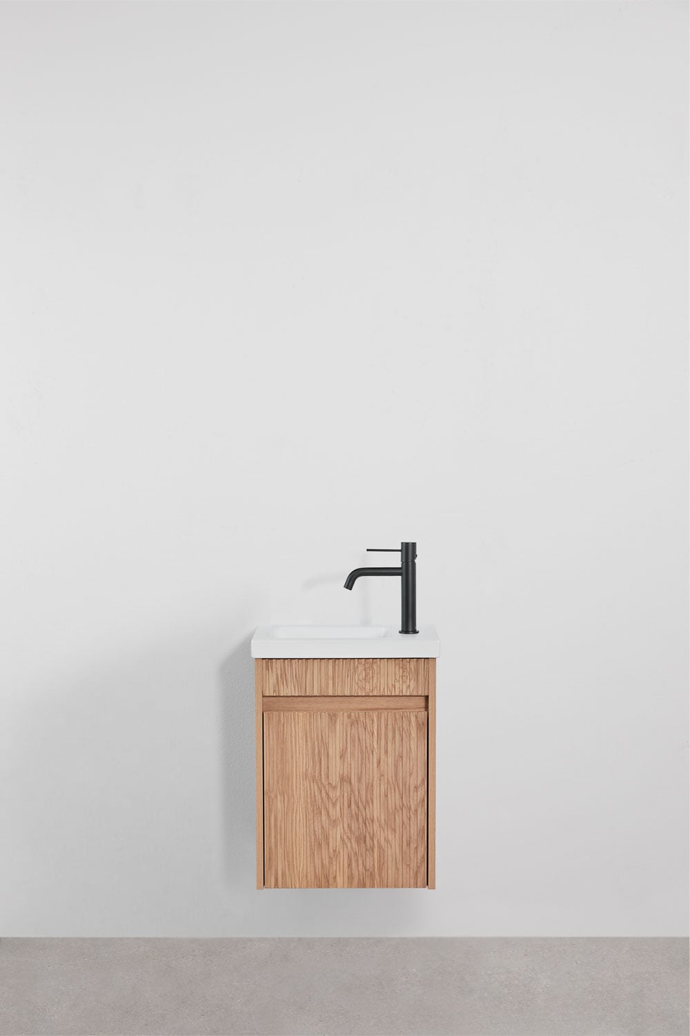 Hängendes Badezimmermöbel-Set aus Holz mit integriertem Waschbecken Narek, Galeriebild 2