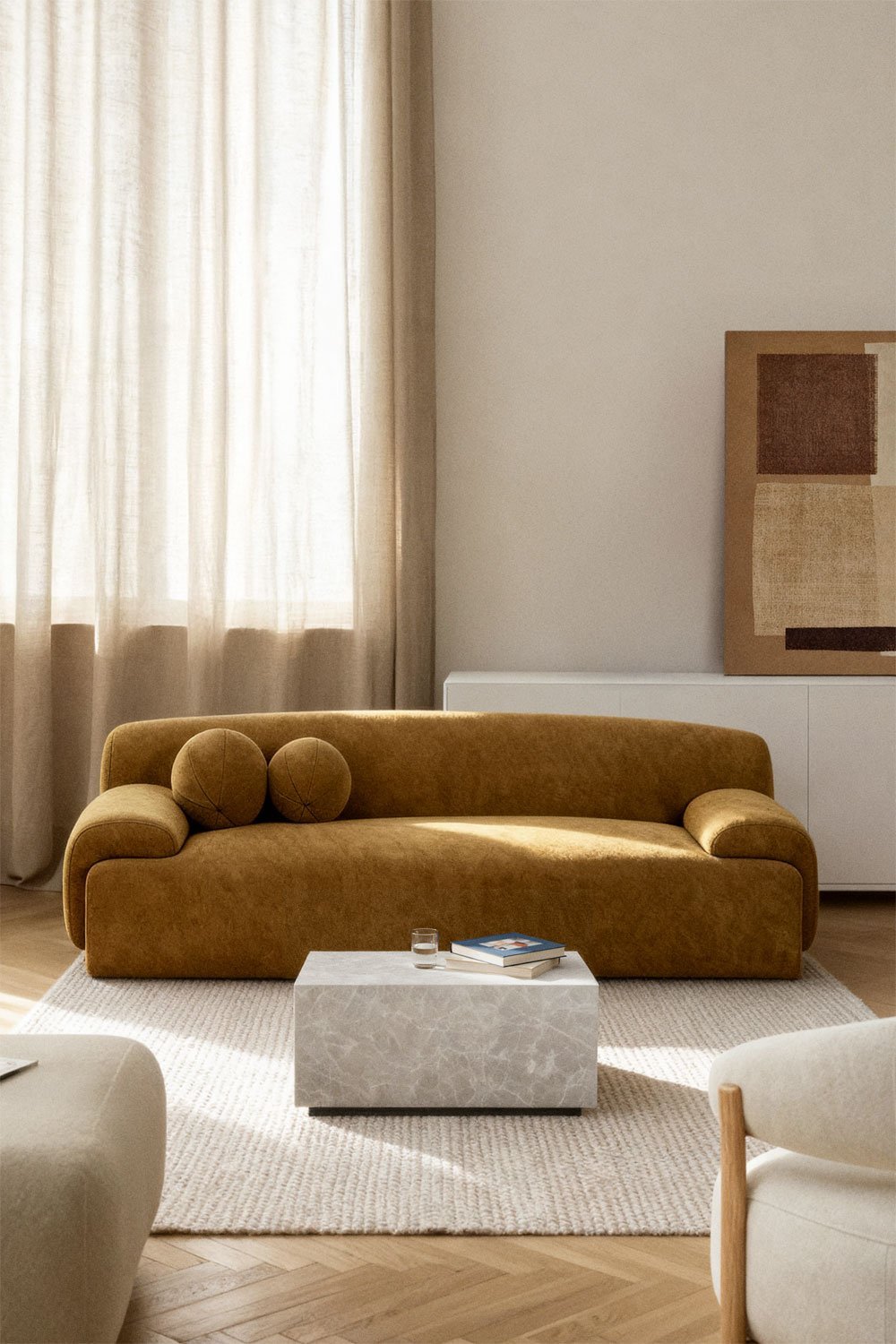 3-Sitzer Sofa Shirina bezogen, Galeriebild 1