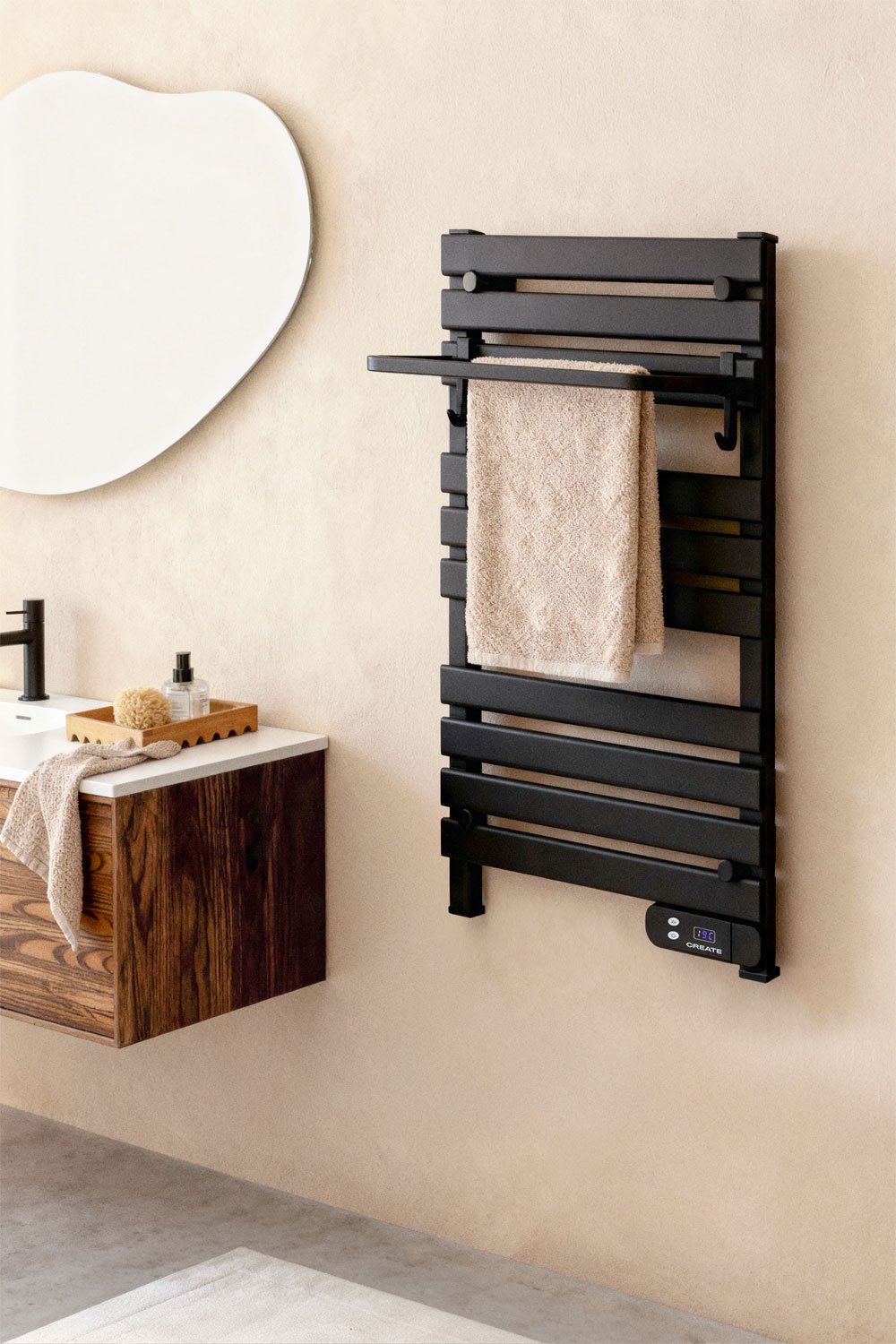 CREATE - WARM TOWEL - Elektrischer Badheizkörper für Boden oder Wand 500W, Galeriebild 1