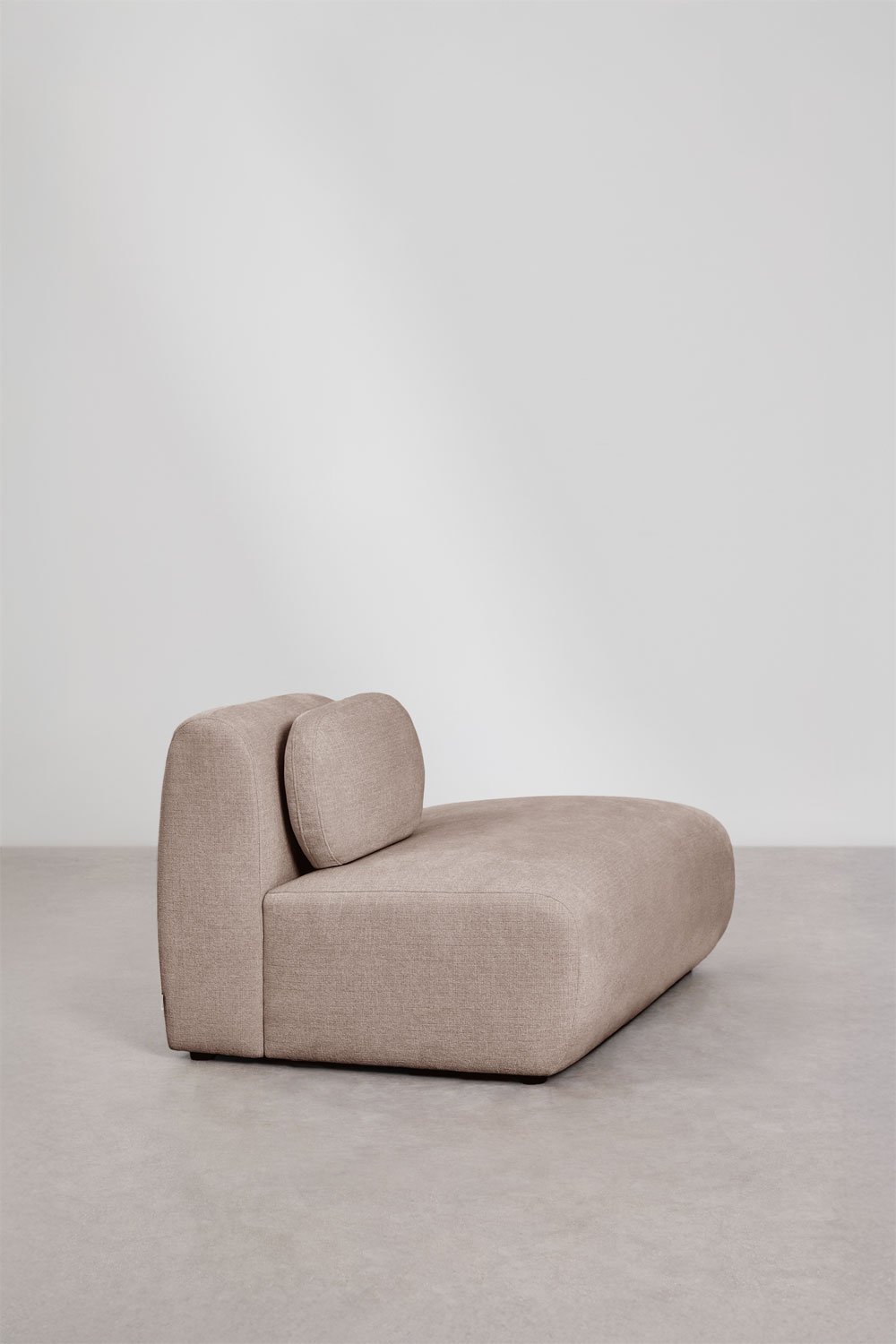 Rechtes Recamier-Modul für modulare Couch aus Chenille Coquette, Galeriebild 3
