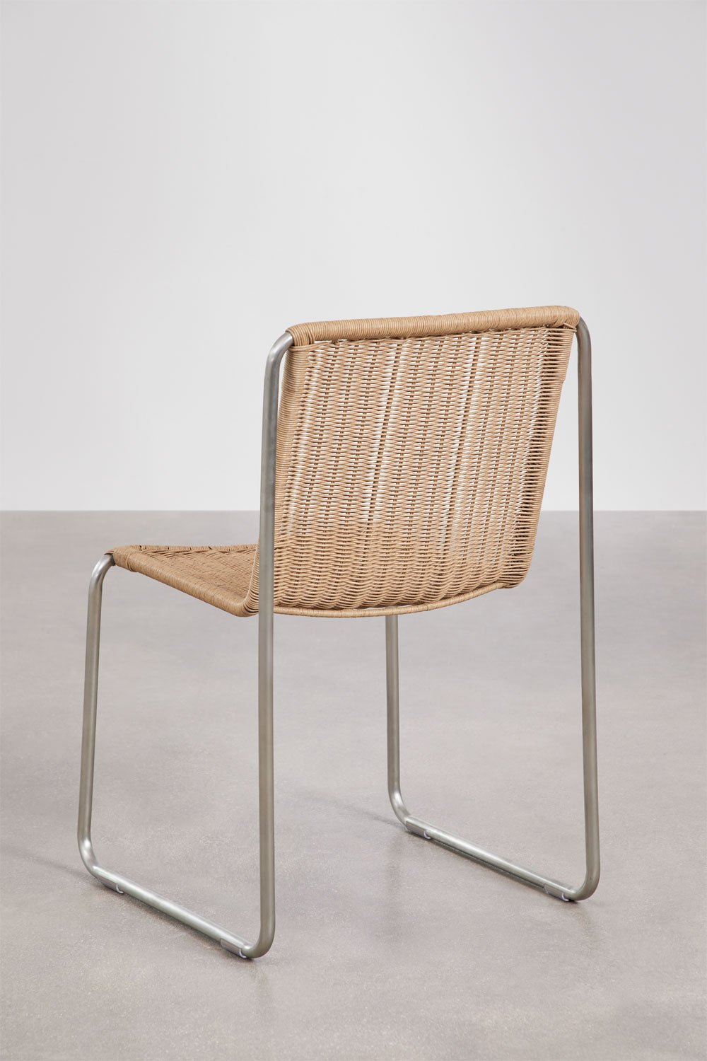 Pack mit 2 Gartenstühlen aus Edelstahl und synthetischem Rattan Omaha, Galeriebild 3