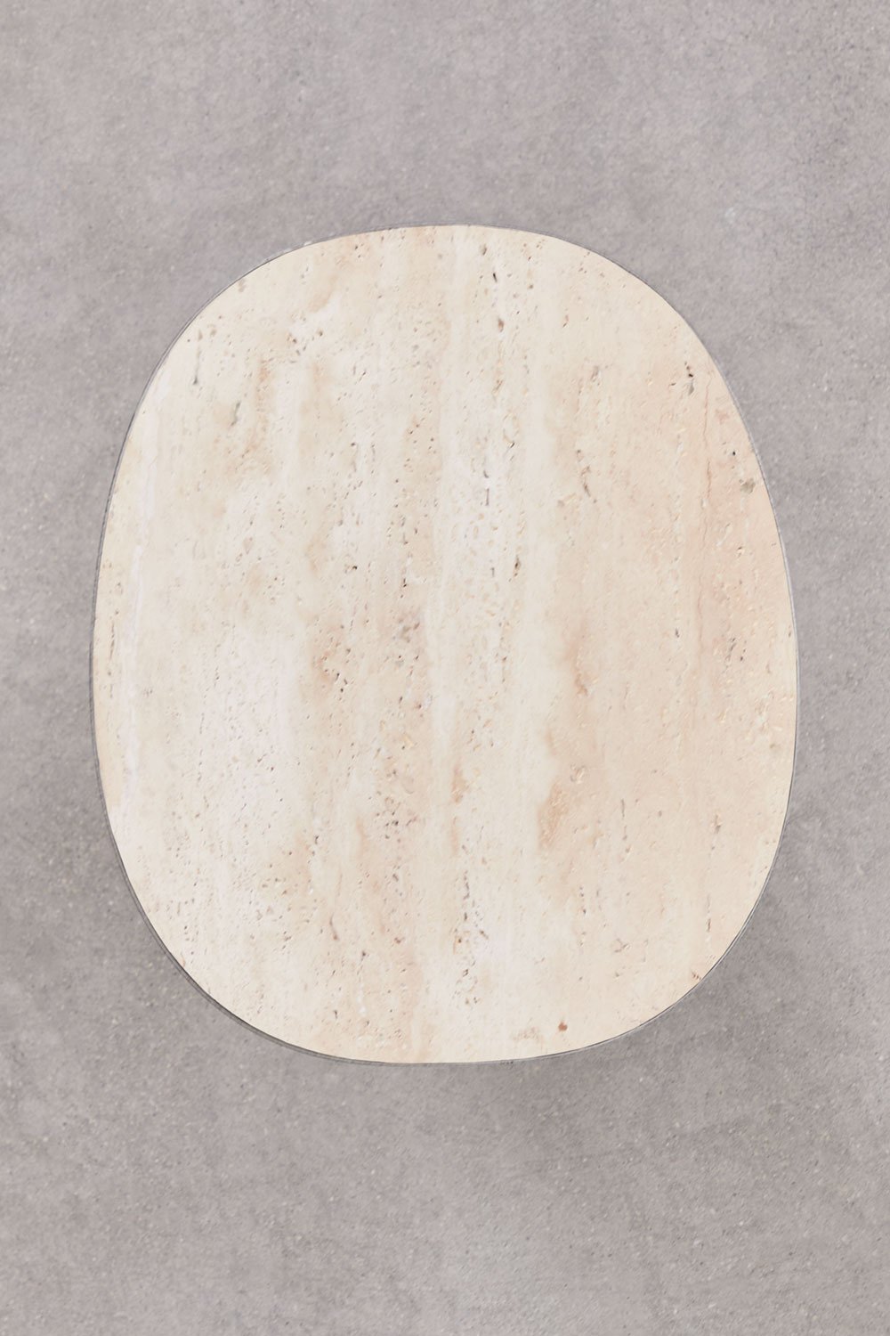 Fertrix Beistelltisch aus Travertin und Edelstahl, Galeriebild 7