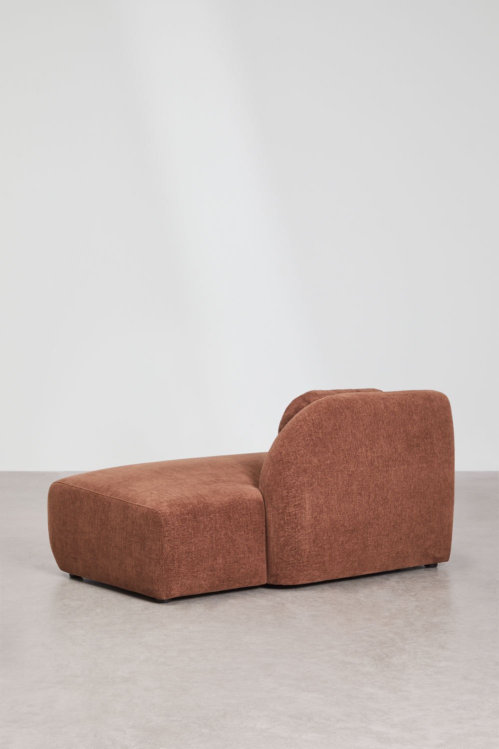Rechtes Recamier-Modul für modulare Couch aus Chenille Coquette, Galeriebild 4
