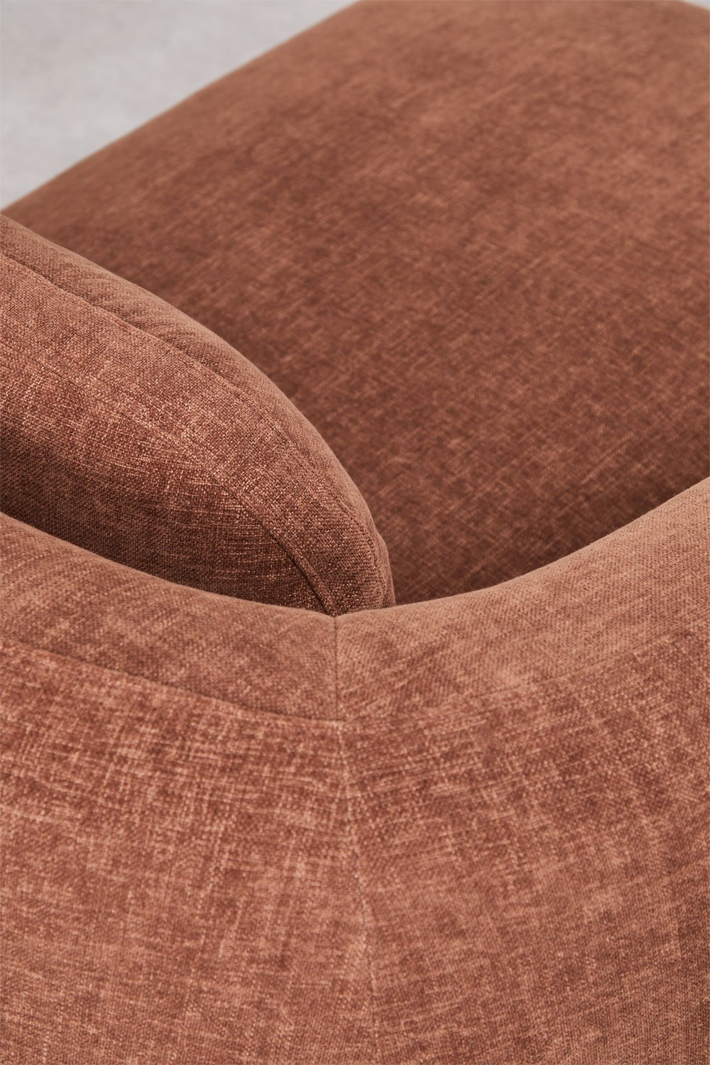 Modulares Ecksofa links 2-teilig mit Recamiere rechts aus Chenille Coquette, Galeriebild 4