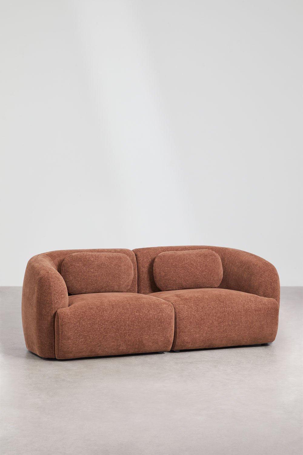 2-teiliges modulares Sofa aus Chenille Coquette, Galeriebild 3