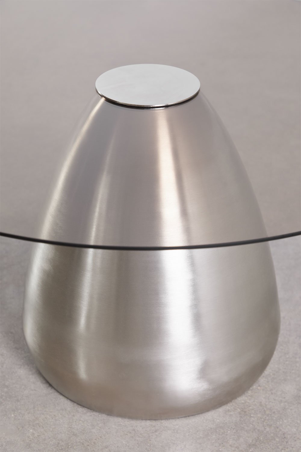 Runder Couchtisch Ø80 cm aus gehärtetem Glas Mariana, Galeriebild 5