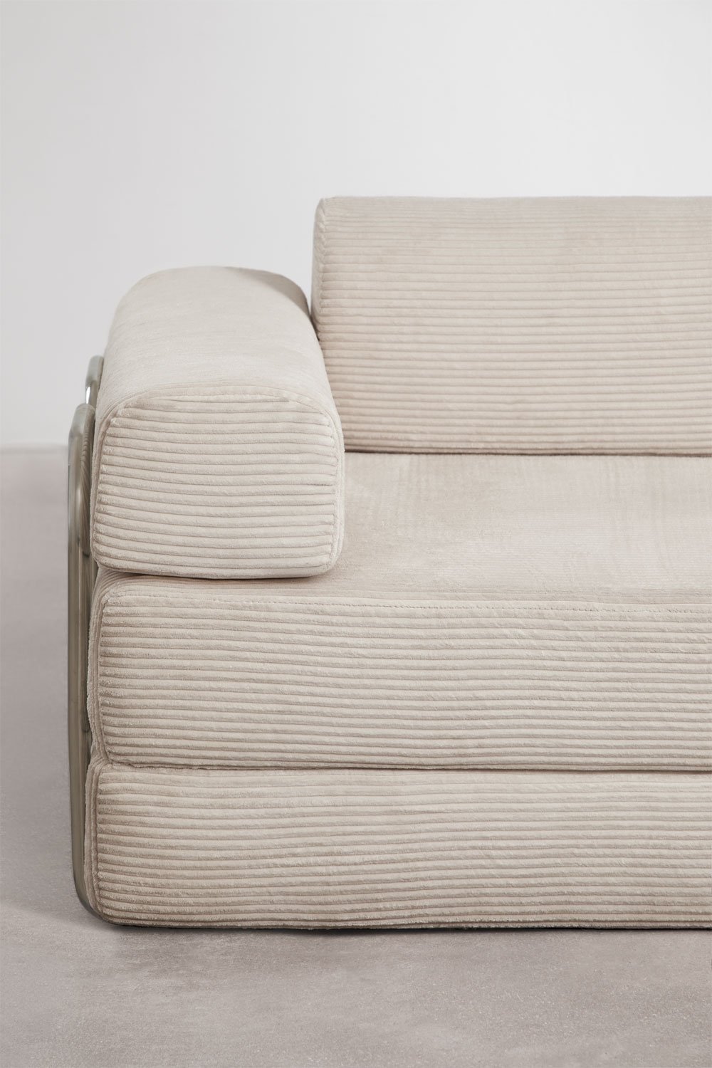 Zweisitziges Schlafsofa aus Vakuumverpacktem Cord Mitchie, Galeriebild 2