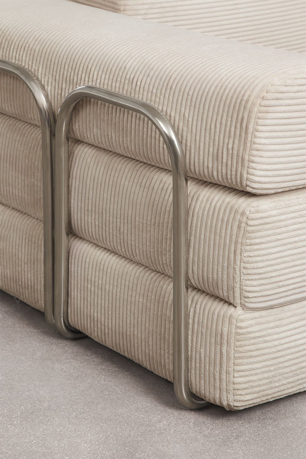 Zweisitziges Schlafsofa aus Vakuumverpacktem Cord Mitchie, Galeriebild 8