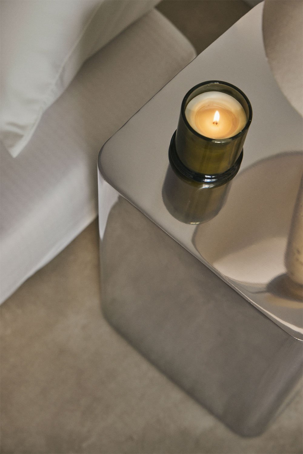 Pack mit 2 quadratischen Nachttischen aus Edelstahl Loraq, Galeriebild 2