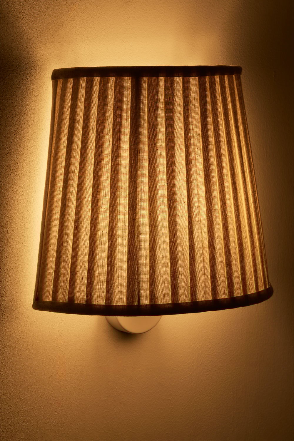 Wandleuchte aus Leinenoptik-Stoff Juliana, Galeriebild 4