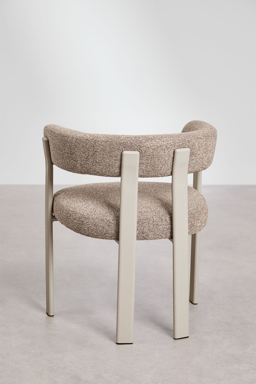 Pack mit 2 gepolsterten Esszimmerstühlen mit Armlehnen aus Eisen Jolie, Galeriebild 5