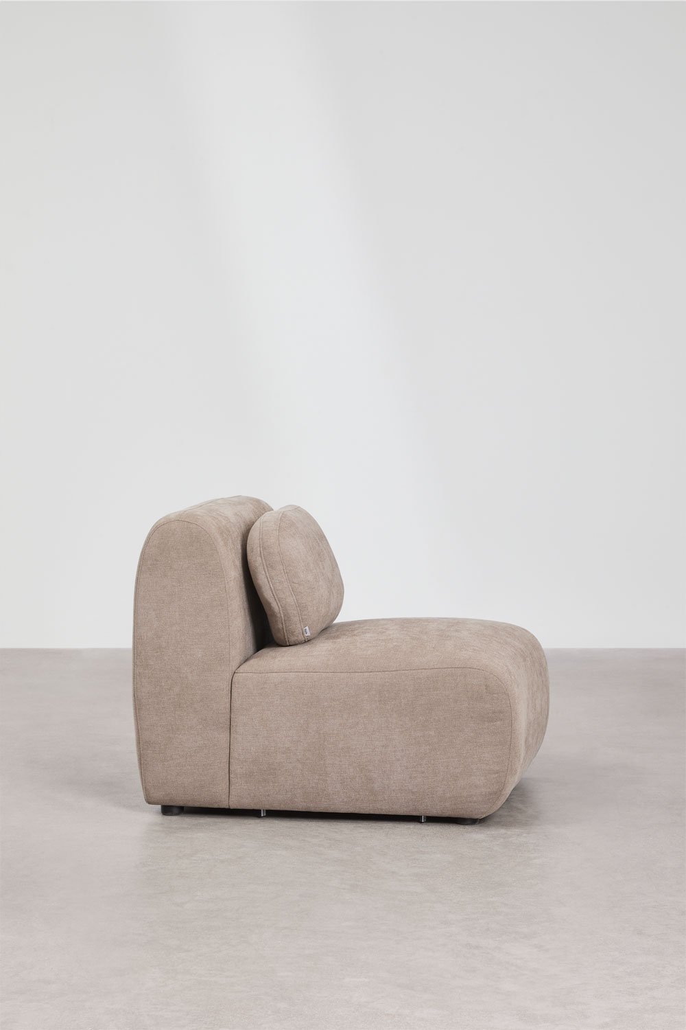 Zentralmodul für modulare Couch aus Chenille Coquette, Galeriebild 3