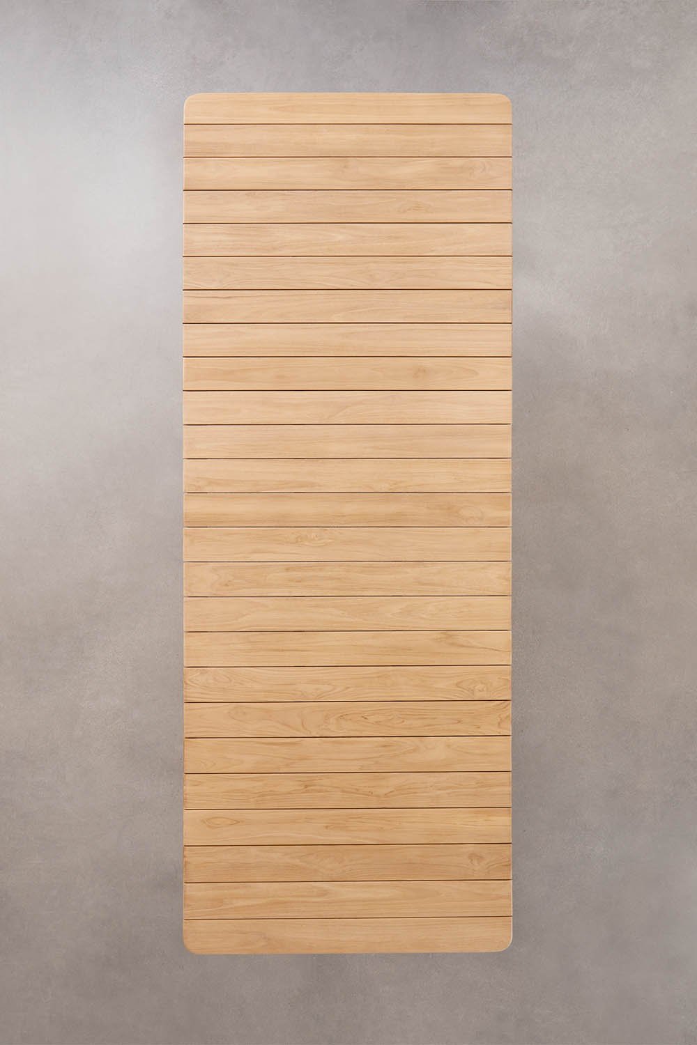 Rechteckiger Gartentisch aus Aluminium und Teakholz Sirka, Galeriebild 6