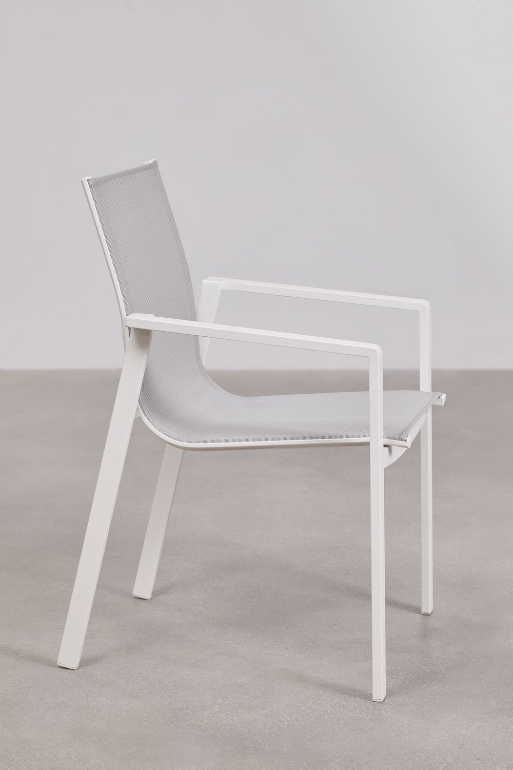 Ausziehtisch-Set 90x180-90 cm aus Aluminium Starmi und 4 Gartenstühle Eika, Galeriebild 8