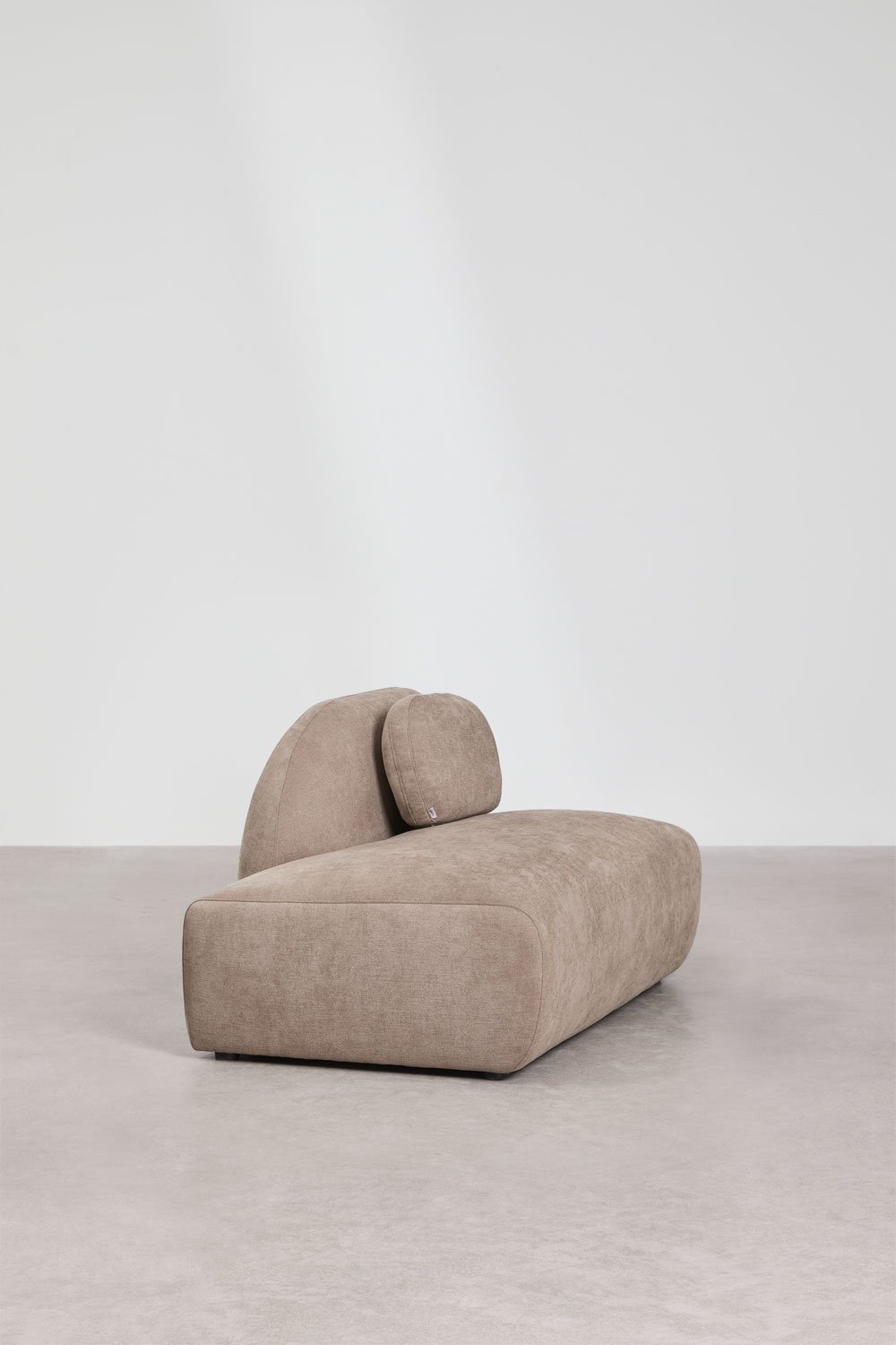 Linkes Recamiere-Modul für das modulare Sofa aus Chenille Coquette, Galeriebild 3