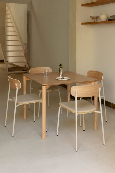 Munden MDF-Esstisch - Braun Eiche