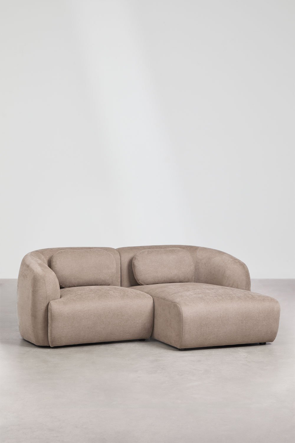 Rechtsseitiges 2-teiliges modulares Chaiselongue-Sofa aus Chenille Coquette, Galeriebild 3