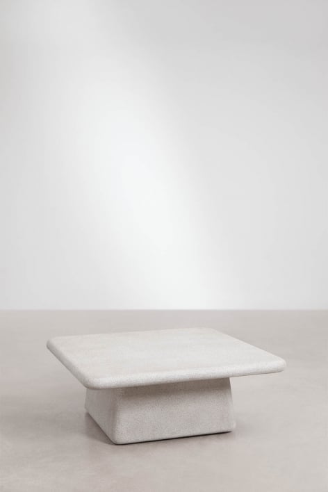 Quadratischer Couchtisch 105x105 cm aus Zement Maelis