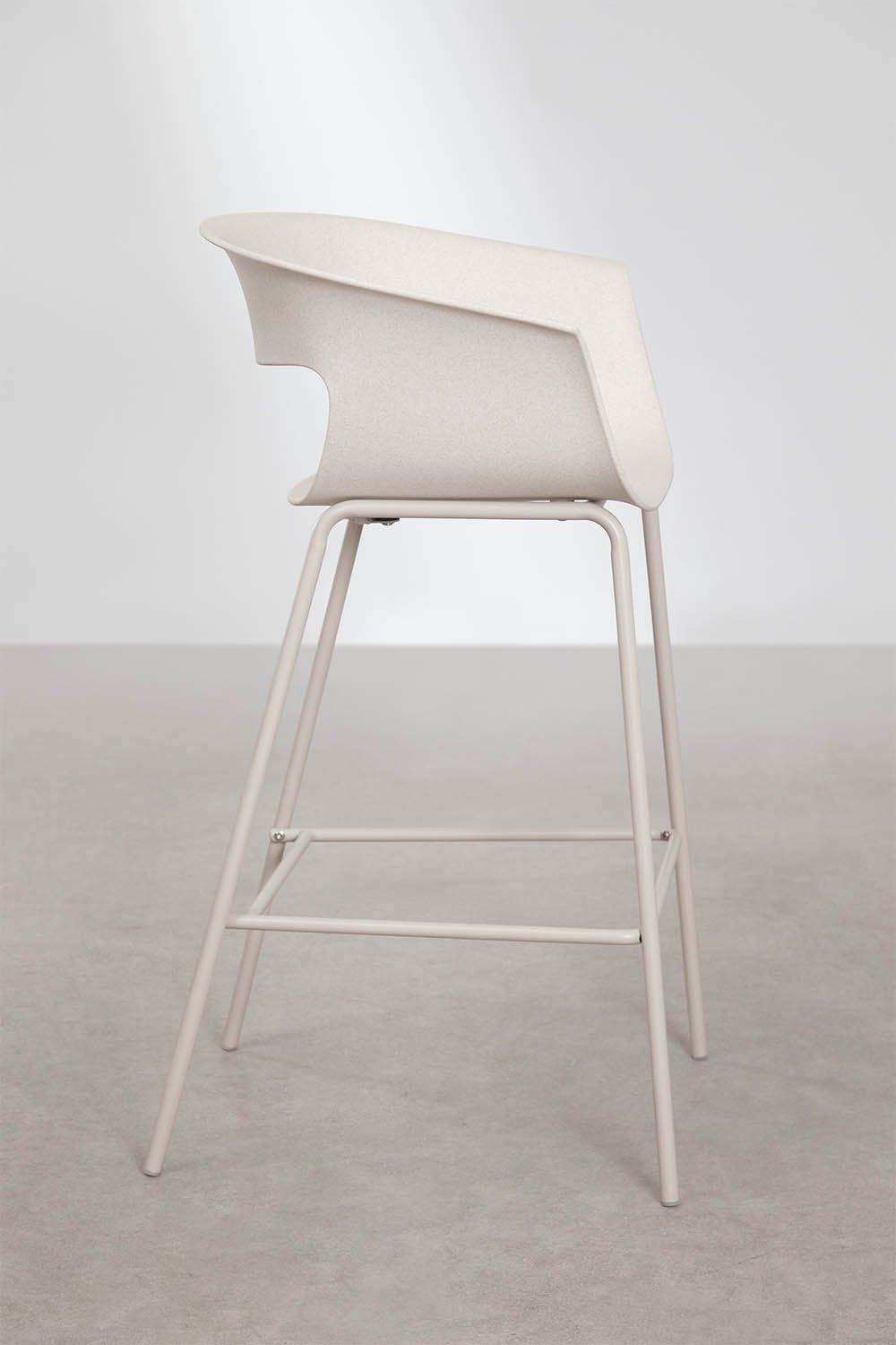 Hoher Hocker aus Polypropylen und Stahl Alanys, Galeriebild 2