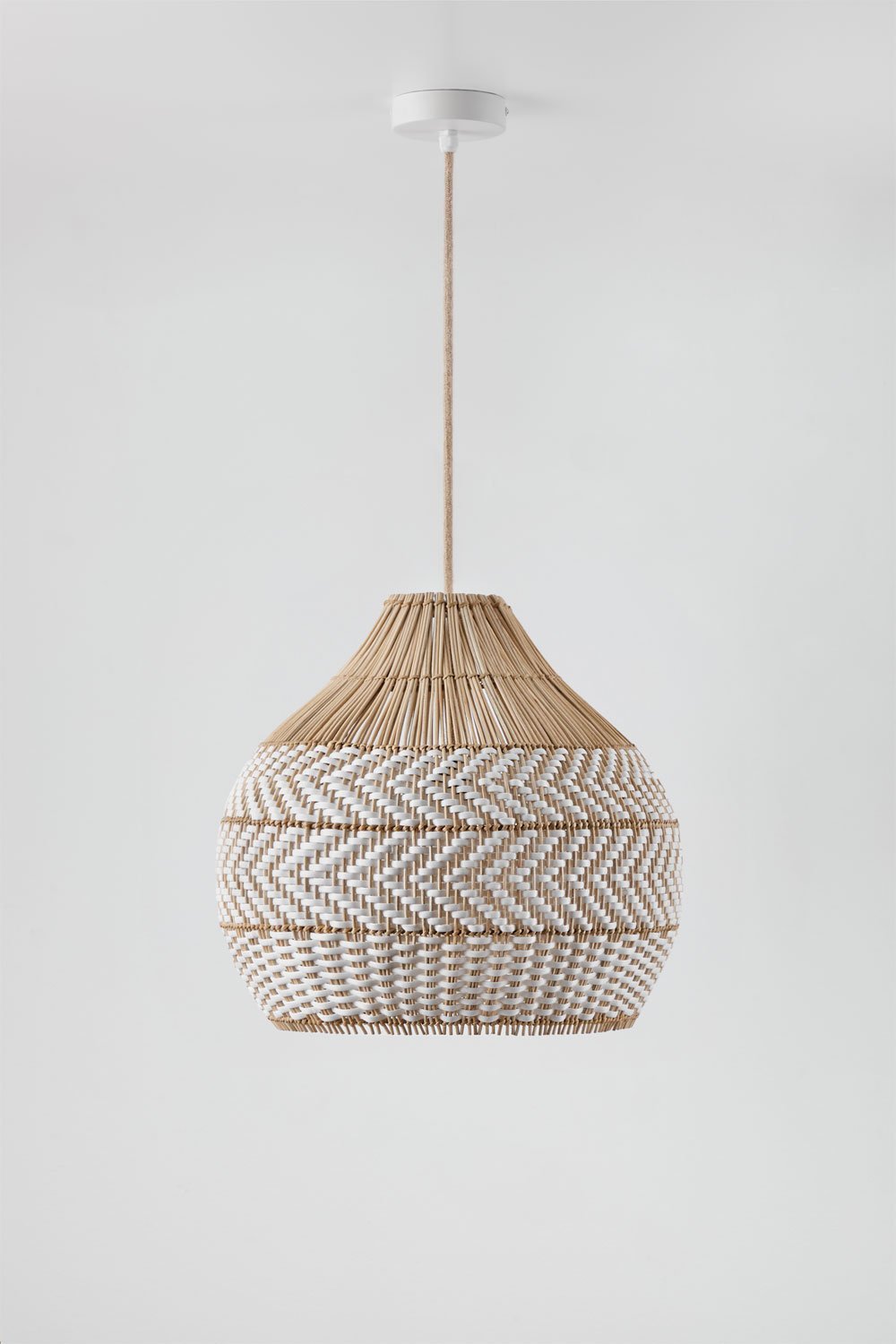 Hängelampe aus geflochtenem Rattan Llaury, Galeriebild 1