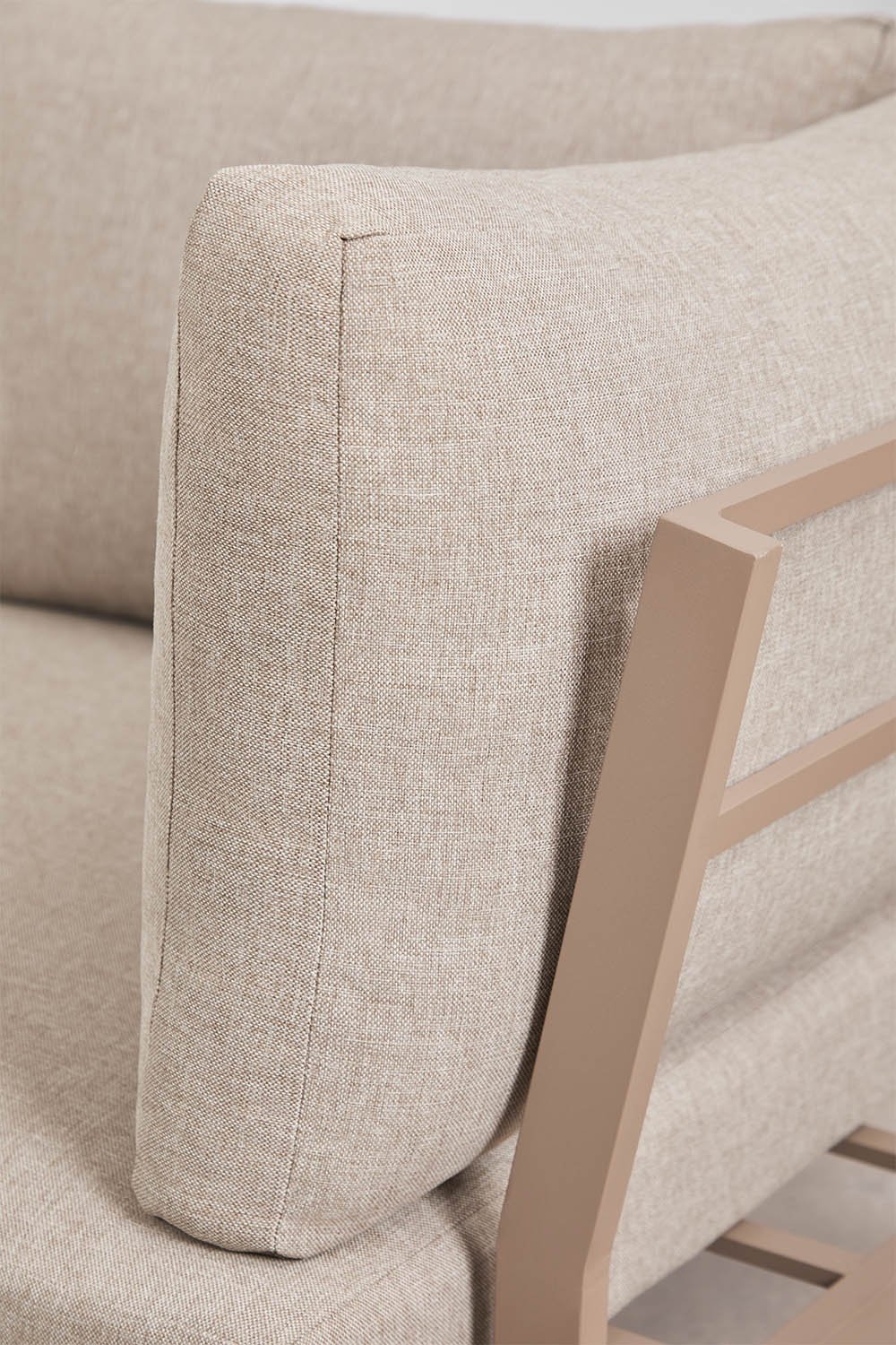 Gartenset mit 5-Sitzer-Ecksofa und Couchtisch aus Aluminium und Akazienholz Kalen, Galeriebild 9