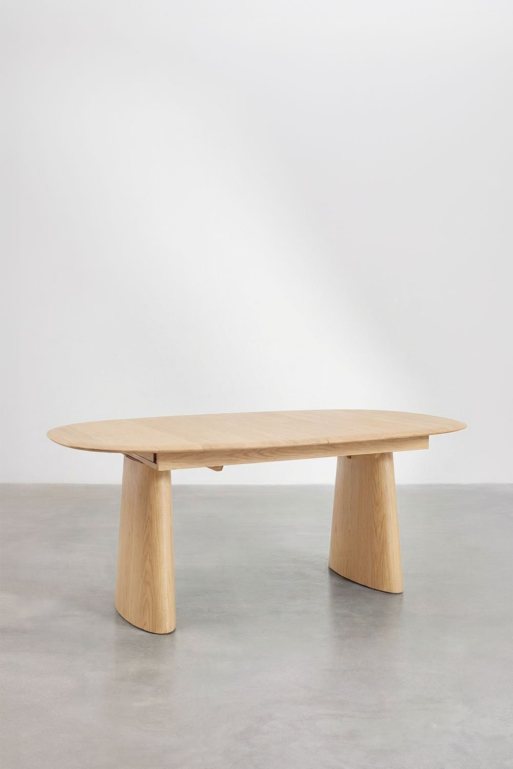 Ovaler ausziehbarer Esstisch aus MDF und Eschenfurnier Nuveta, Galeriebild 4