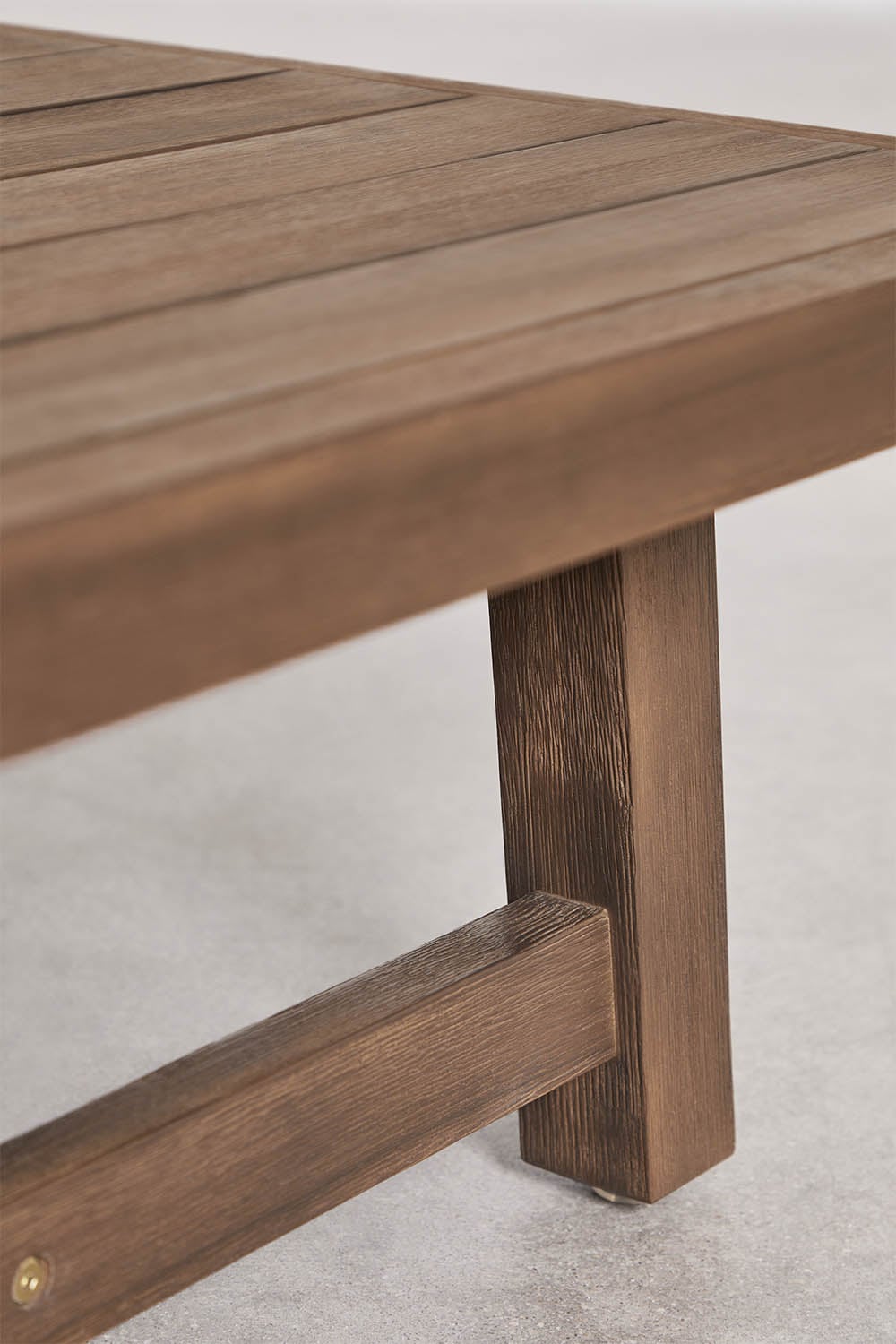 Rechteckiger Gartentisch 130x75 cm aus Akazienholz Dubai, Galeriebild 5