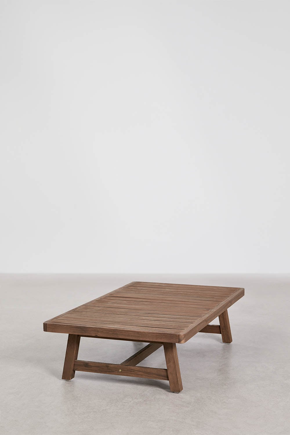 Rechteckiger Couchtisch 130x75 cm aus Akazienholz Dubai, Galeriebild 2