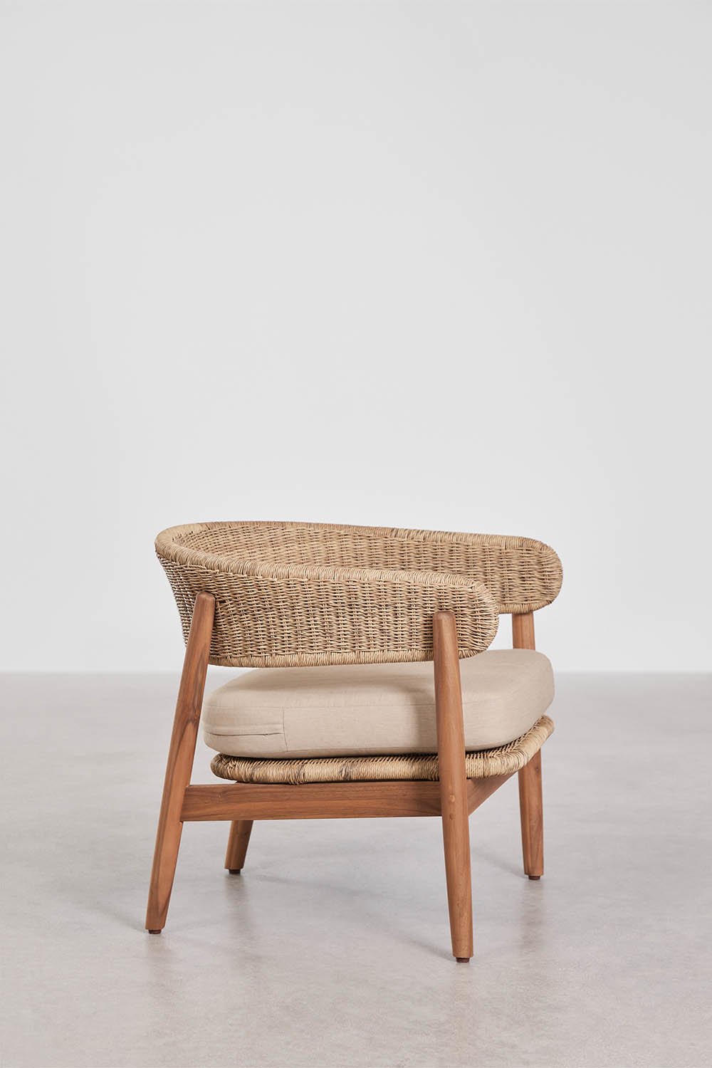 Gartenstuhl aus Akazienholz und synthetischem Rattan Ribeira, Galeriebild 3