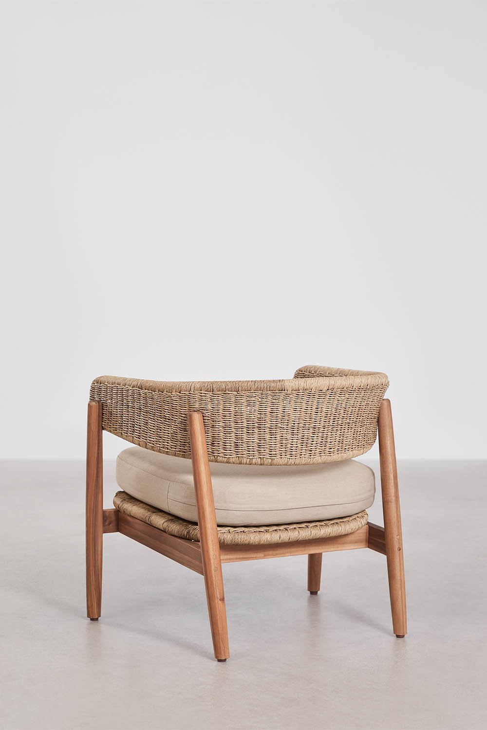 Gartenstuhl aus Akazienholz und synthetischem Rattan Ribeira, Galeriebild 4