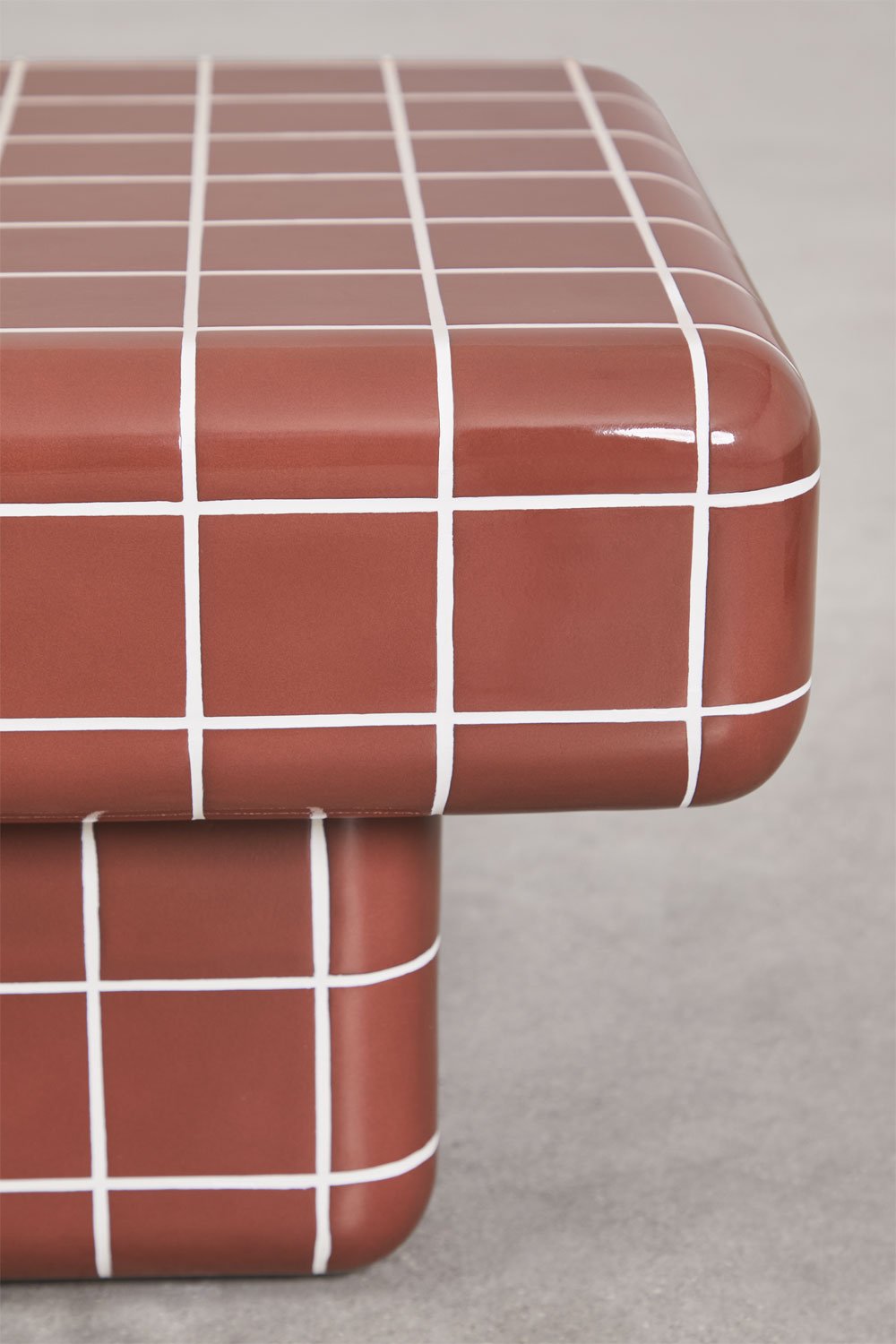 Rechteckiger Gartentisch aus Beton und Fiberglas Eleonor, Galeriebild 4