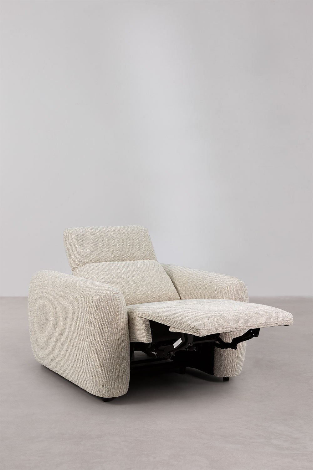 Wohnzimmer-Set mit 3-Sitzer-Elektro-Sofa mit Relaxfunktion und Sessel aus Chenille Peggy, Galeriebild 9