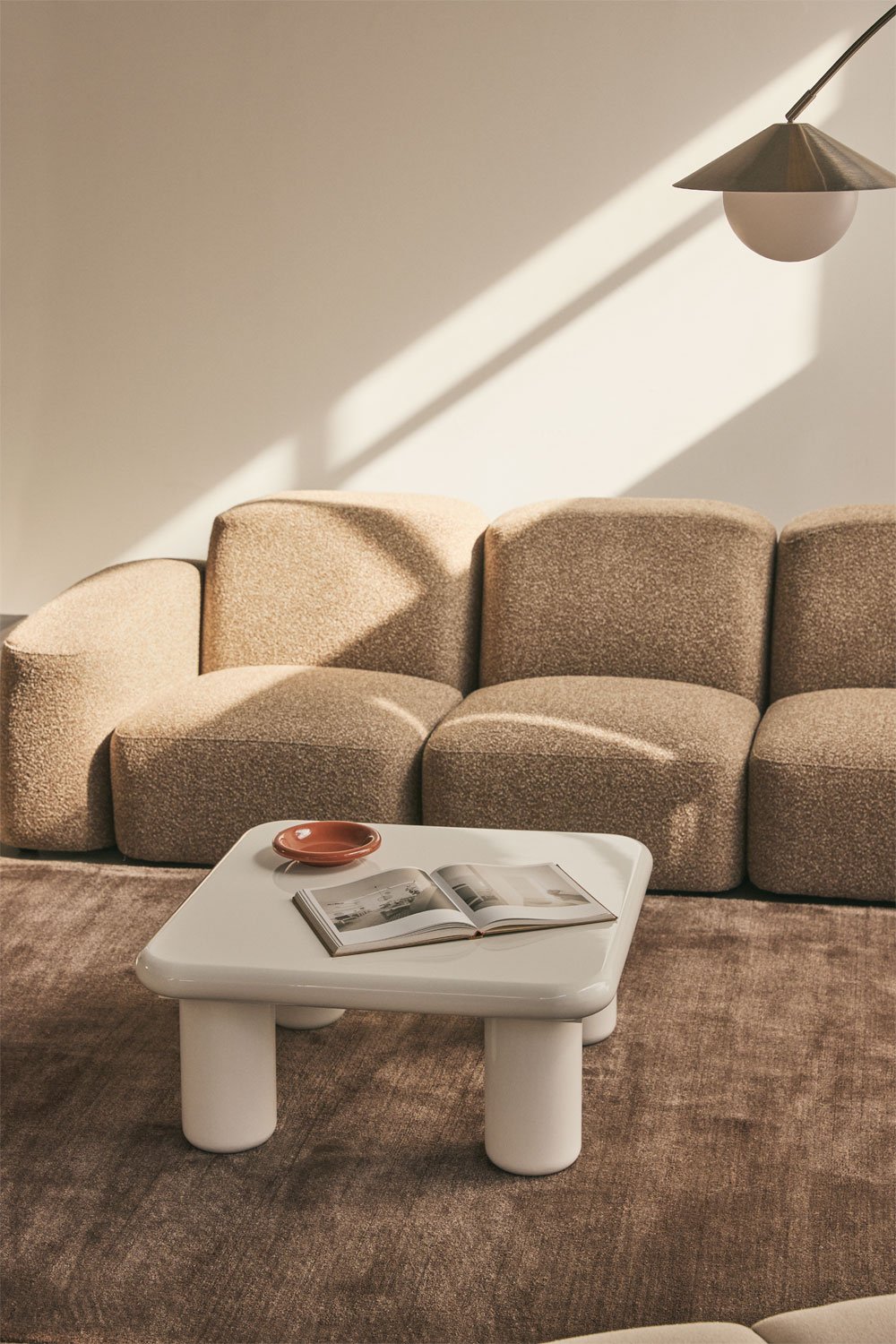 Quadratischer Beistelltisch 80x80 cm aus MDF Riverton, Galeriebild 1