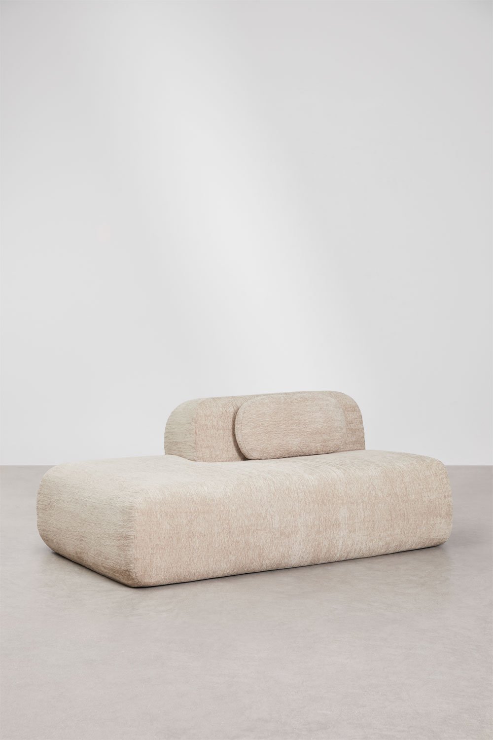Modulares Ecksofa aus 4 Teilen mit doppeltem Chaiselongue aus Chenille, vakuumverpackt Merida, Galeriebild 6