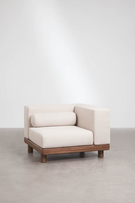 Eckmodul für modularen Garten-Sofa aus Akazie Edrien