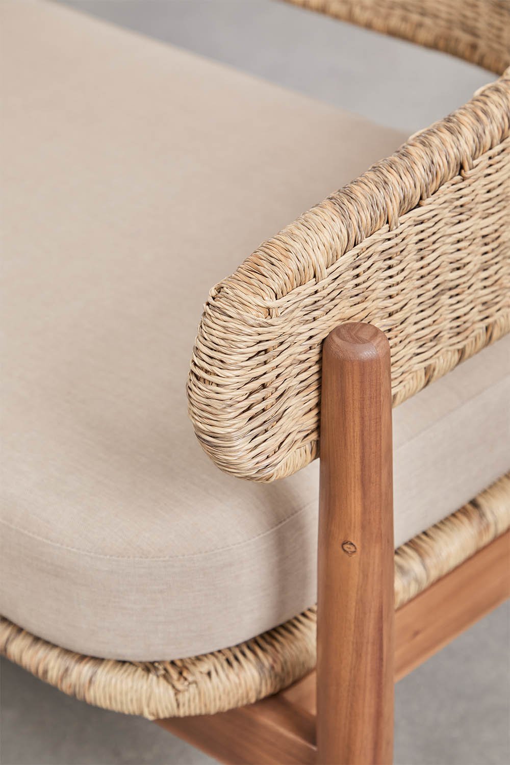 Gartenset mit 3-Sitzer-Sofa, 2 Sesseln und Couchtisch aus Akazienholz Ribeira, Galeriebild 4