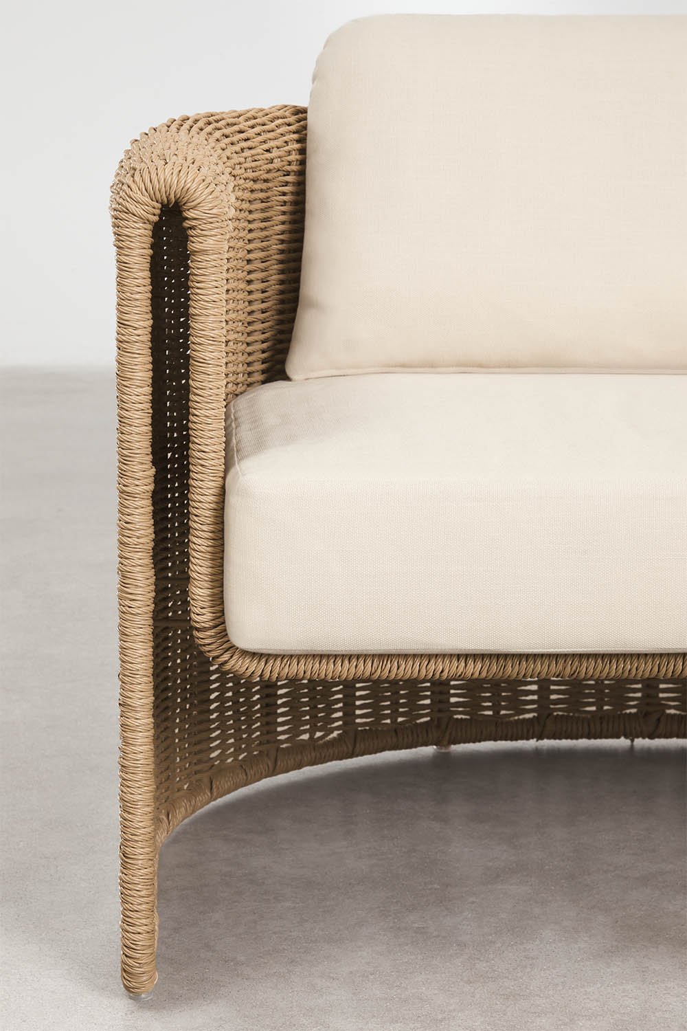 2-Sitzer-Sofa aus Stahl und synthetischem Rattan Lina, Galeriebild 2