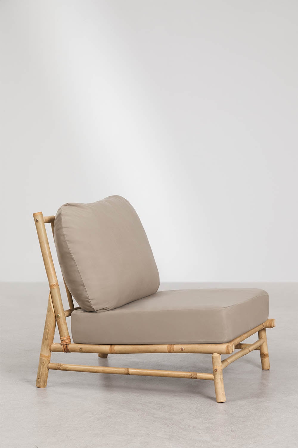 Zentrales Modul für modulare Garten-Sofas aus Bambus Isendra, Galeriebild 3