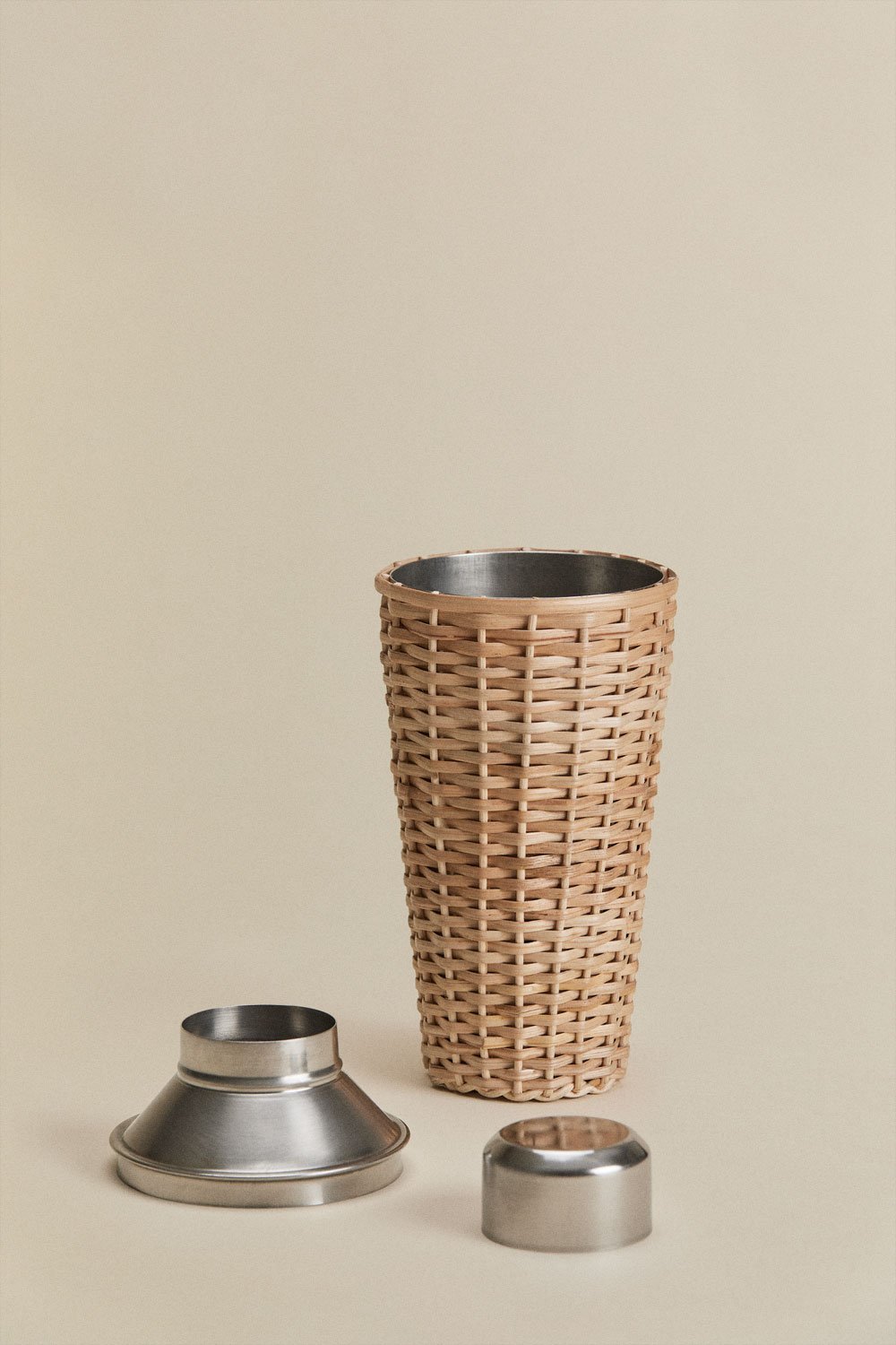 Dakomi Cocktailshaker 85 cl aus Edelstahl und Bambus, Galeriebild 4