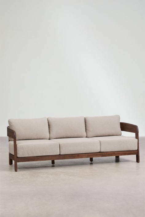 3-Sitzer-Sofa aus Akazienholz Uleno - Akazienbraun dunkel