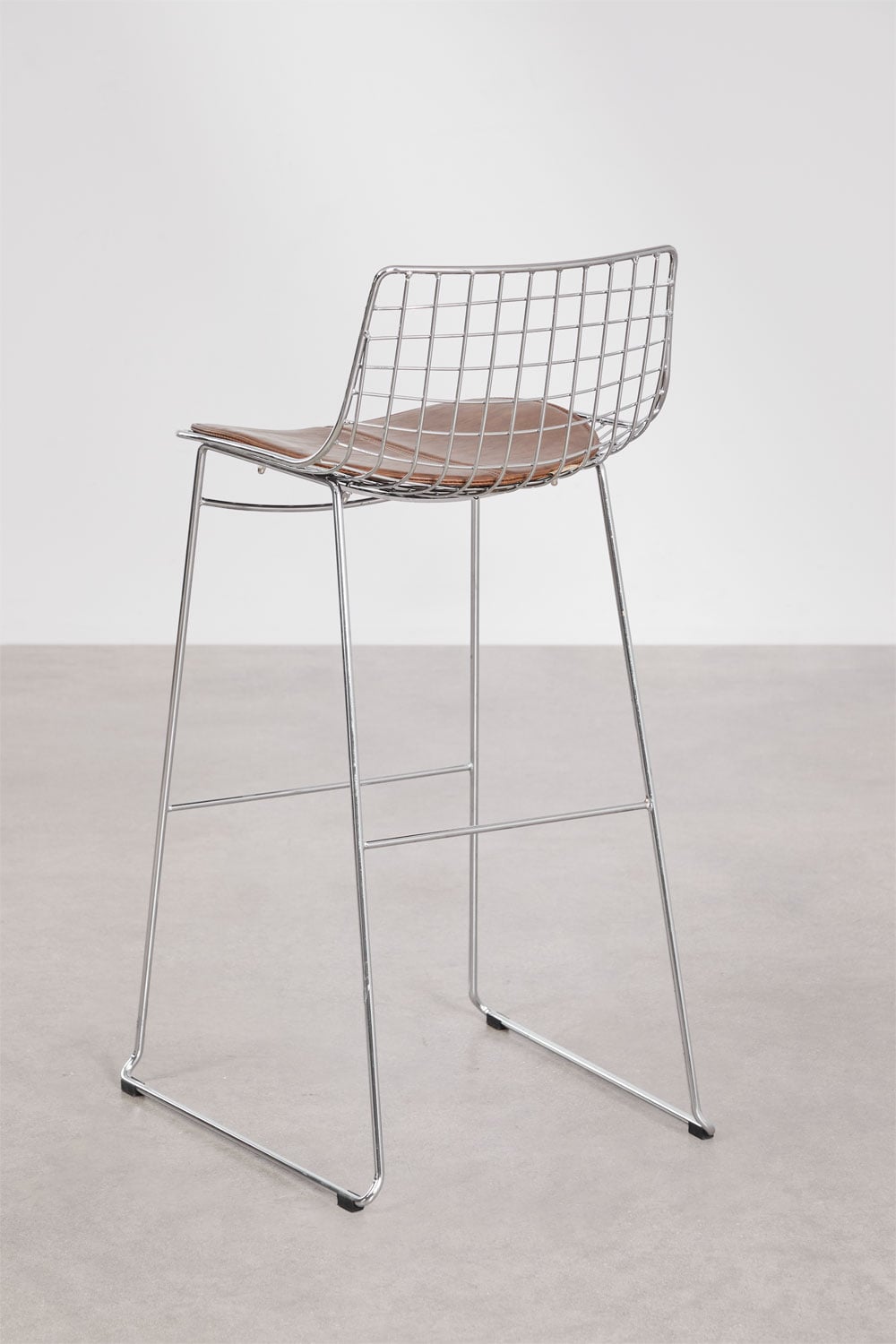 Hoher Hocker mit Rückenlehne aus Stahl Renee, Galeriebild 3