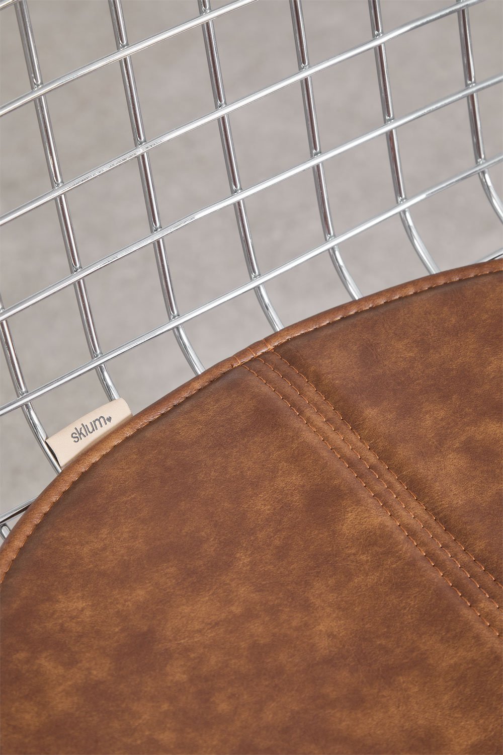 Hoher Hocker mit Rückenlehne aus Stahl Renee, Galeriebild 6