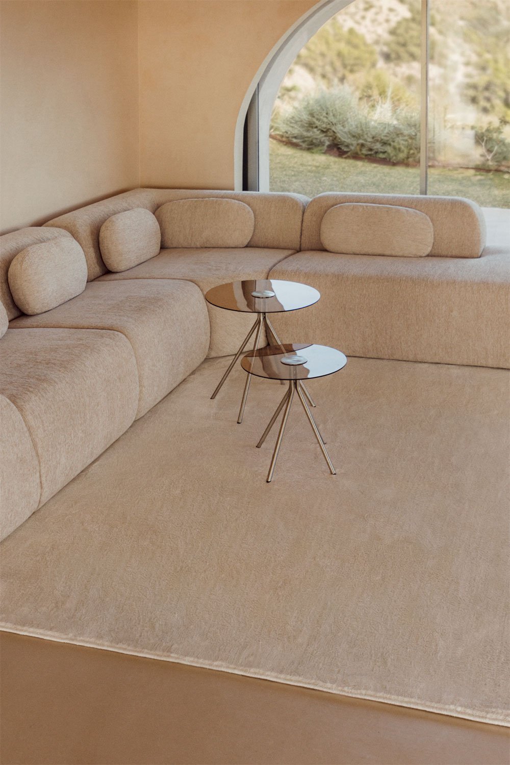 Rechteckiger Teppich aus Polyester Daroca, Galeriebild 1