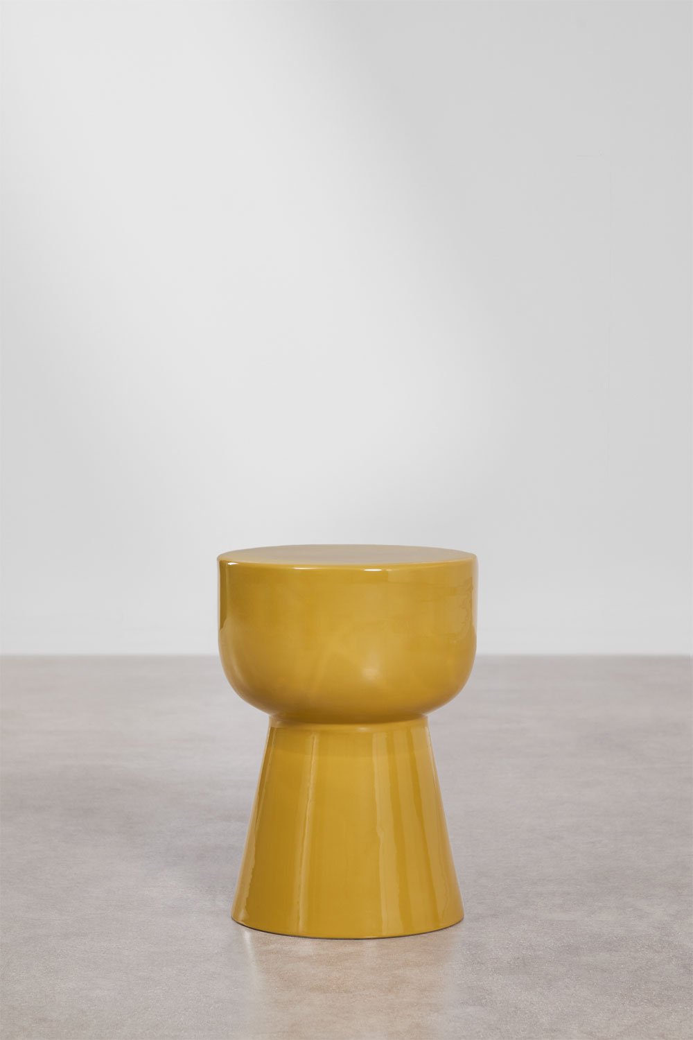 Runder Beistelltisch Ø35 cm aus Keramik Kaly, Galeriebild 3