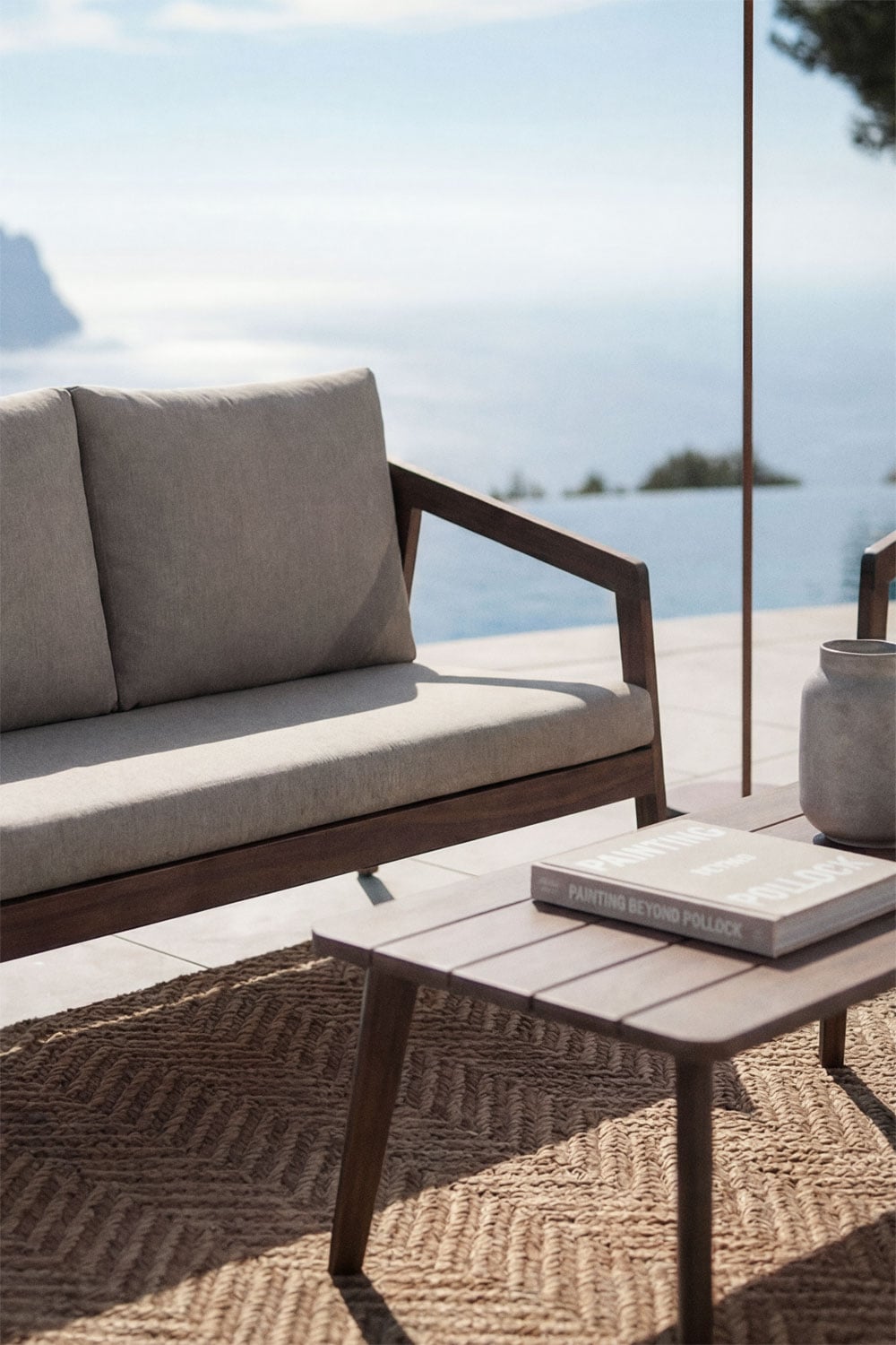 Gartenset mit Sofa, 2 Sesseln und Couchtisch aus Akazienholz Kaela, Galeriebild 2