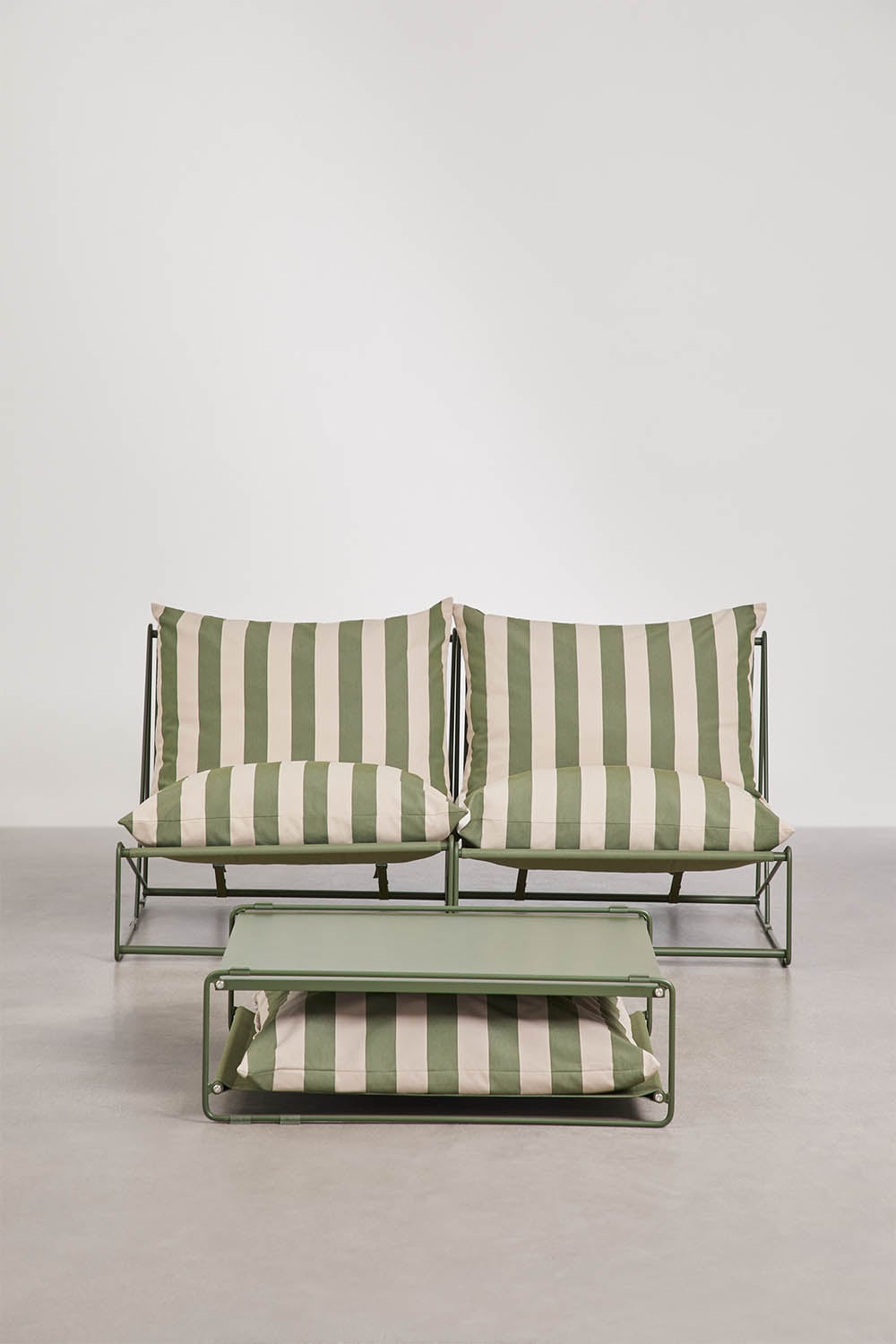 Garten-Set mit 2-teiliger modularer Sofa und umwandelbarem Beistelltisch Amaro, Galeriebild 3