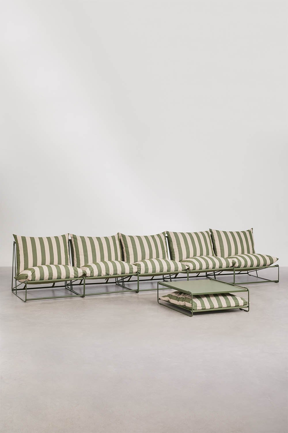 5-teiliges Garten-Set mit modularer Sofa und umwandelbarem Beistelltisch Amaro, Galeriebild 1