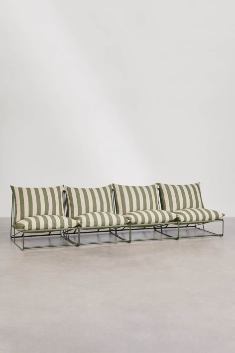 Amaro 4-teiliges modulares Gartensofa