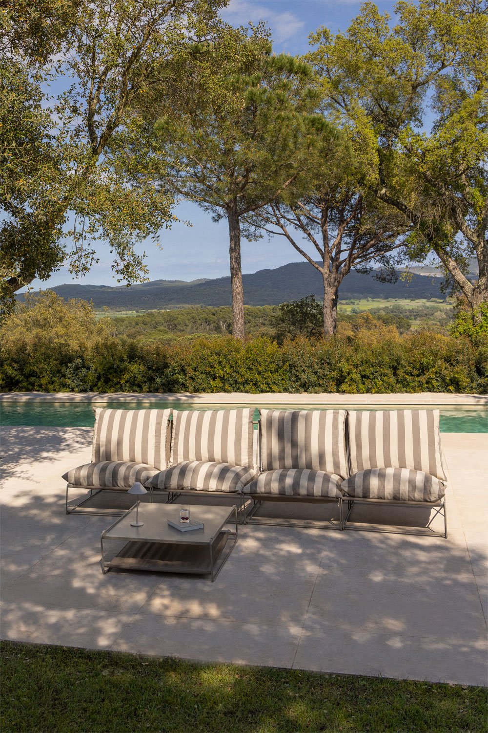 4-teiliges Garten-Set mit modularer Sofagarnitur und umwandelbarem Beistelltisch Amaro, Galeriebild 12