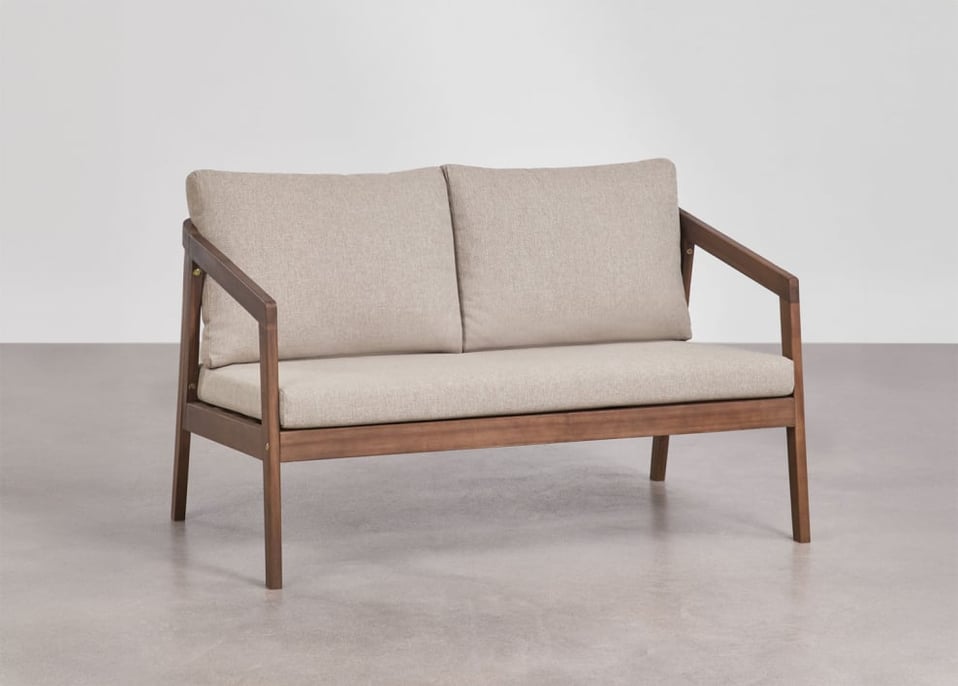 2-Sitzer-Sofa aus Akazienholz Kaela